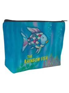 The Rainbow Fish Zipper Storage Bag, Multifunctional Large Capacity Travel Toiletry & Makeup Organizer, Cute Pouch for Candies & Gadgets, Great Christmas/Birthday Gift for All Occasions