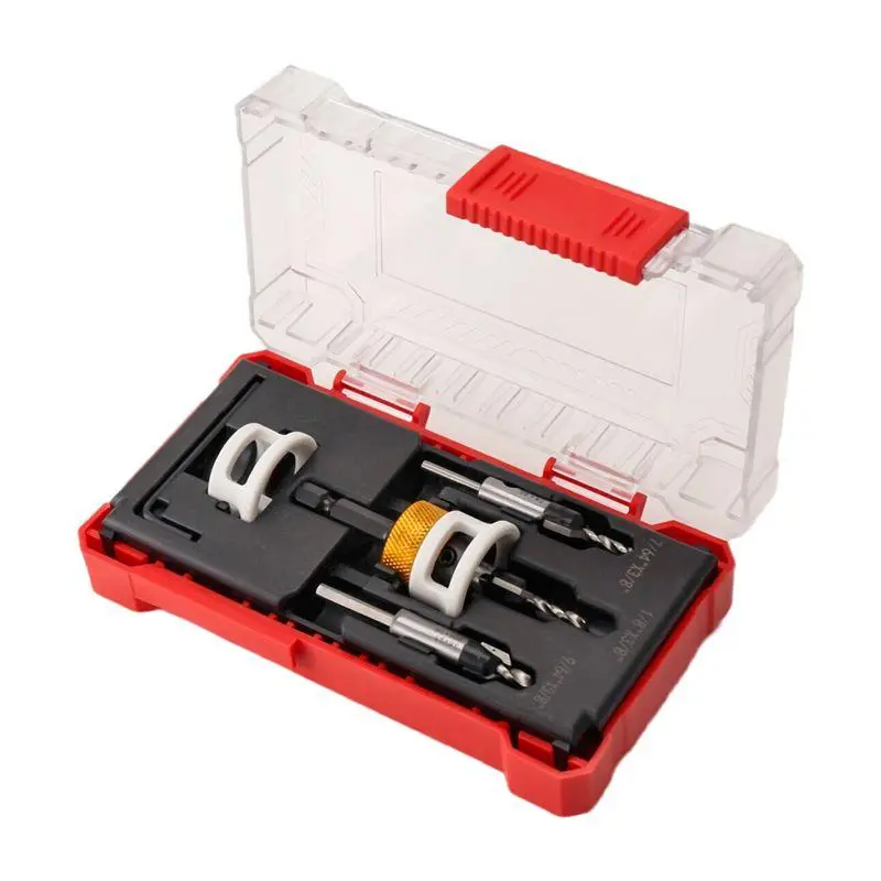 Adjustable Depth Stop Countersink Drill Bit Set for Small Animals, Quick-Change Design with Replaceable Bits