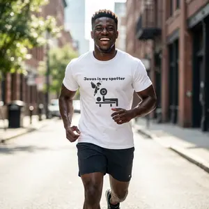 Jesus is My Spotter T-shirt | Christian Fitness Tee, Weightlifting Shirt
