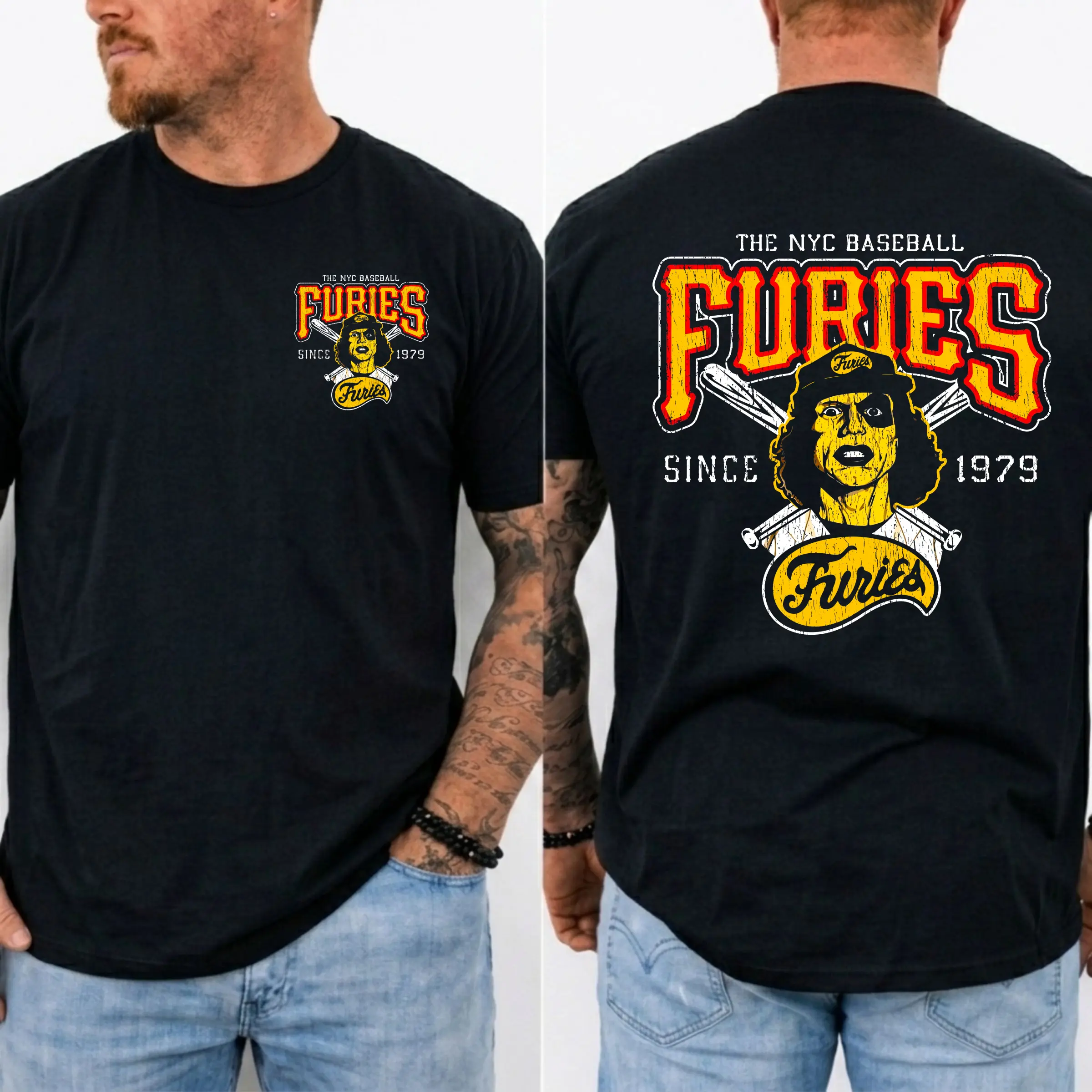 The NYC Baseball Furies Since 1979 Tshirt, The Warriors Movie Vintage Graphic Crewneck, Retro Cult Film Fan Pullover for Men and Women MADE IN USA