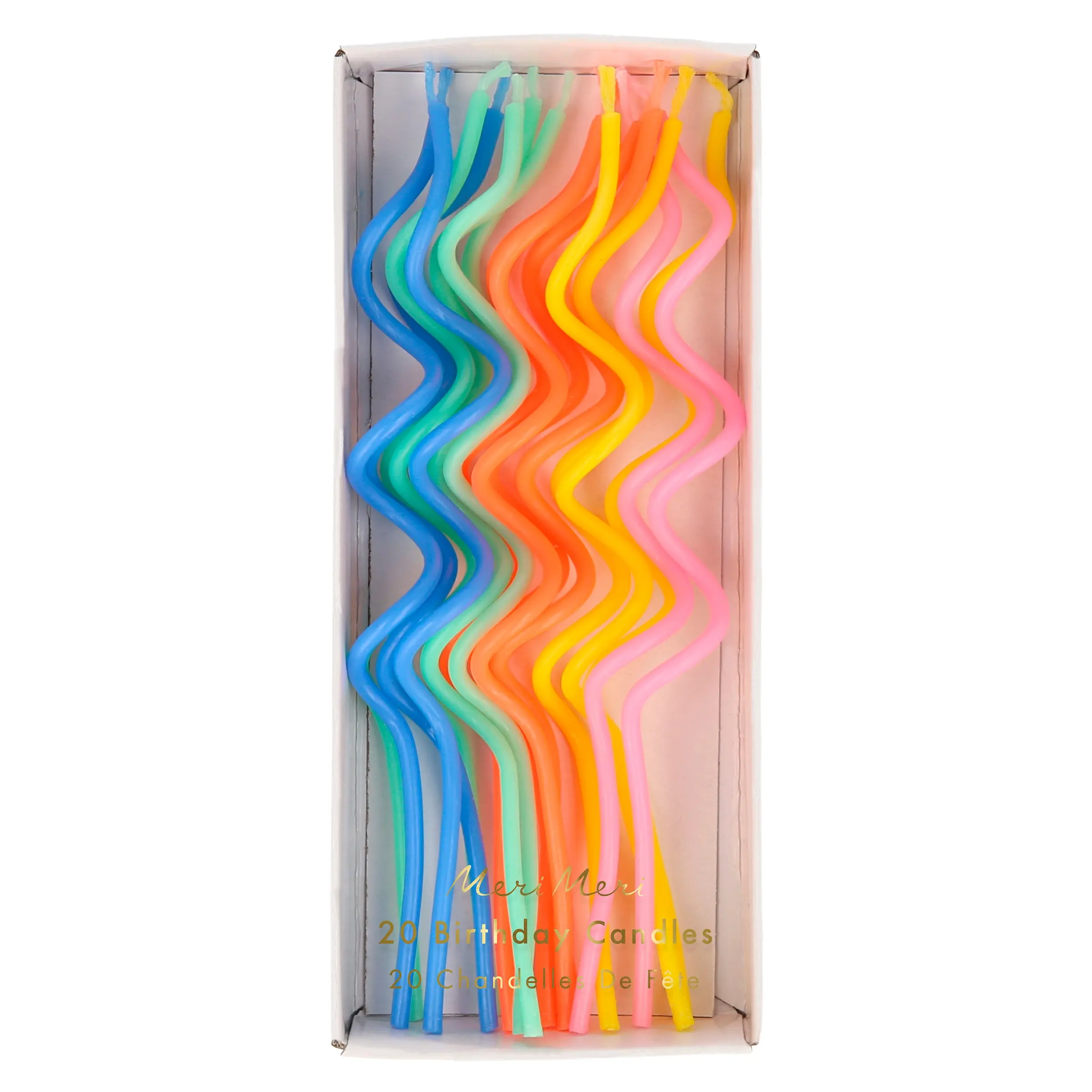 Mixed Swirly Birthday Candles (x 20)