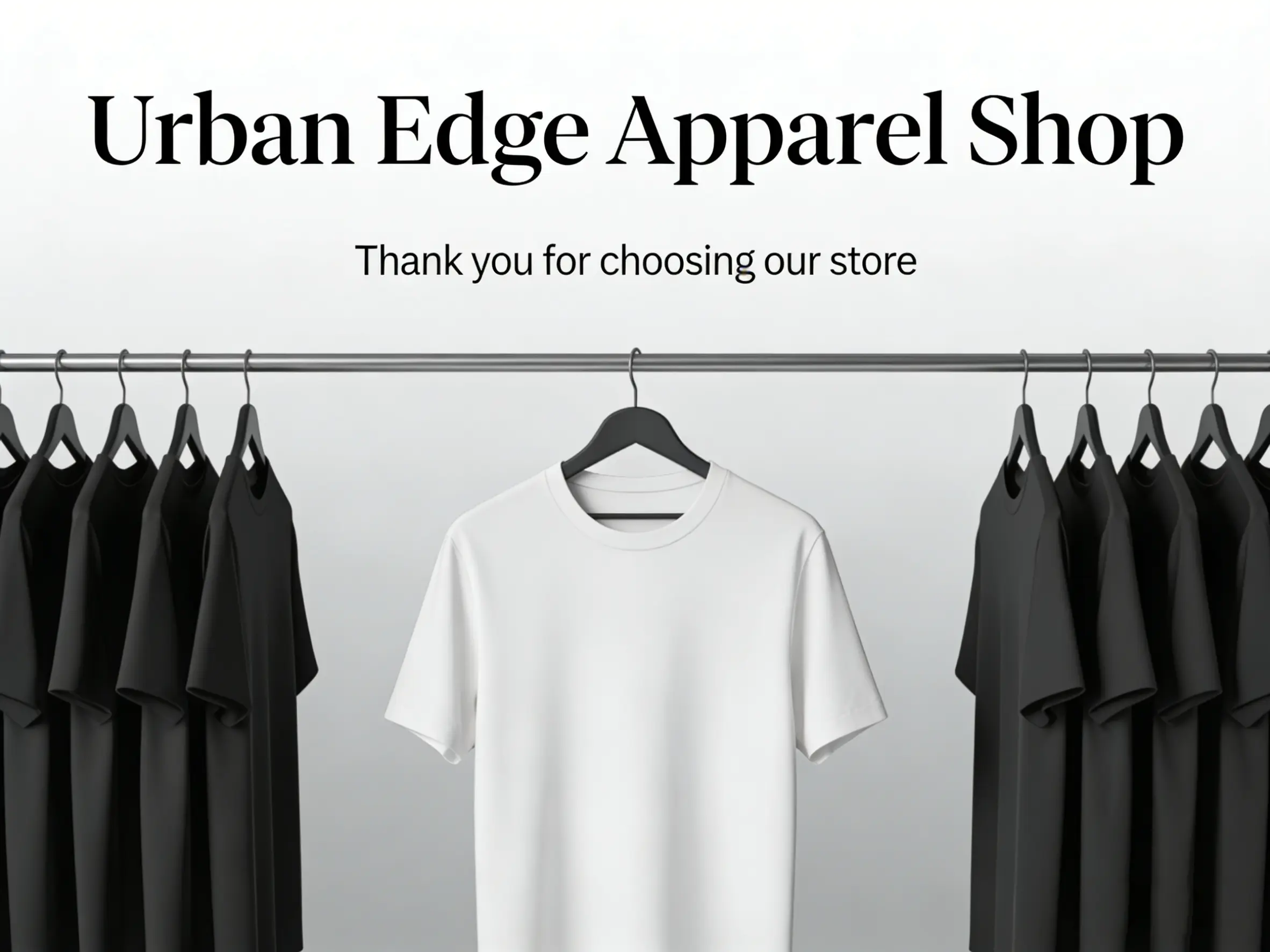 Urban Edge Apparel Shop - Thank You for Your Order High-Quality Products Thoughtful Service Small Shop Support