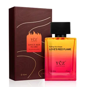 YCZ Love's Red Flame Spicy Woody Fragrance with Jasmine Heart Eau De Perfume 50ml Fruity Daily Use Bold Long Lasting Elegant - Captivating Oud