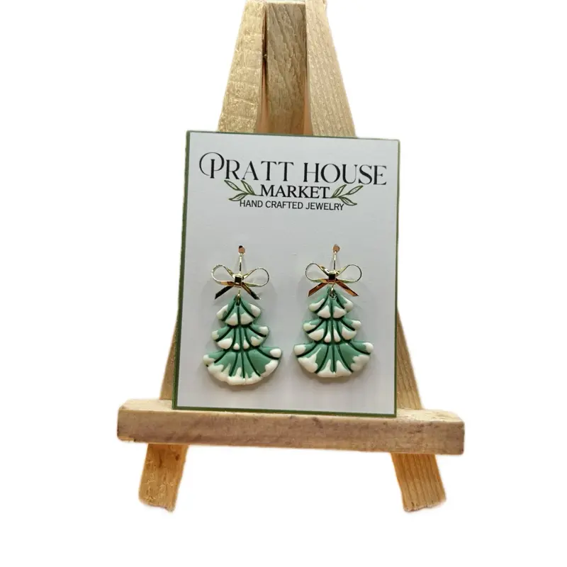 Handmade Clay Holiday Earrings