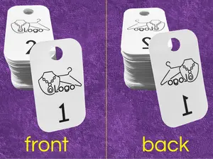 Custom Live Sale Number Tags Regular & Reversed - Set of 100