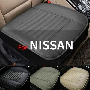 1 Piece For Nissan Car SUV Front Seat Cover Full Surround / Half Surround PU Leather Comfort Soft Cushion Cover Anti-Slip Protector Pad Mat Breathable