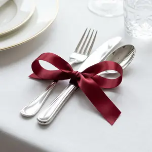 Single Face Satin Ribbon Roll Burgundy 1" x 100 Yards Decorative Craft Ribbon
