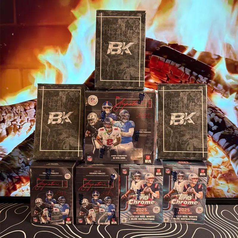 Break 485 8 Box Break - 2x 2025 Topps Signature Football Blasters And 1 Mega + 2x Topps Chrome Football Blasters + 3x BK Repacks PYT Break