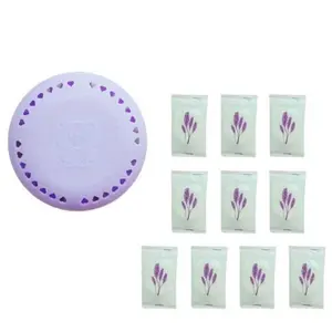 Long-Lasting Air Freshener Refills, Solid Odor Eliminator Tablets, Lavender Scented Calming Aroma Car & Home Use, Effective Deodorizer