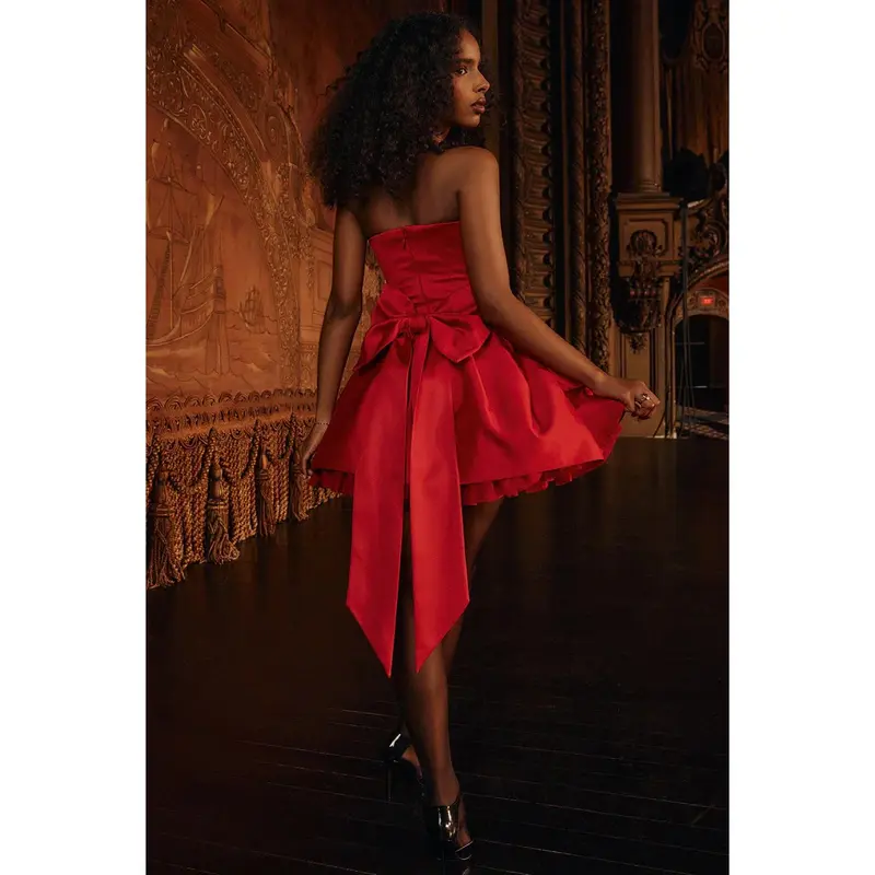 Short red lace dress with gloves black girl - TikTok Shop