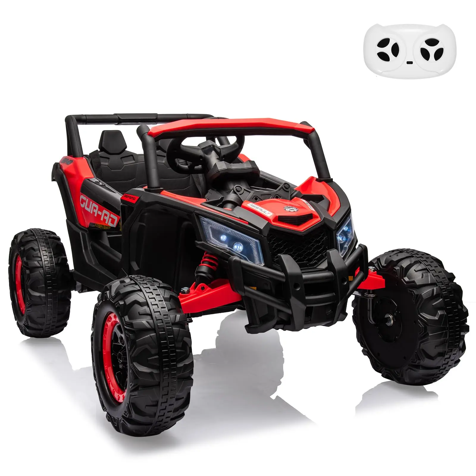 24V 2 Seater Kids Ride On Car with Parent Control, All-Terrain Electric Vehicle