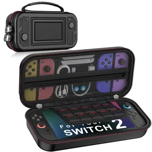 Larstylee Protective Hard Shell Cover for Nintendo Switch 2 (2025)/Switch/OLED Handheld Consoles - Game Card Slots, Mesh Pocket, Gaming Console Accessories