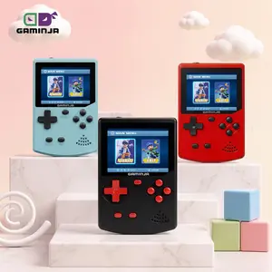 GAMINJA GC58 Handheld Retro Game Console, HD Soft Light Screen, Built in 300 Classic Games, 8-bit & 16-bit Emulators,  Portable Mini Video Game Player for Kids & Adults