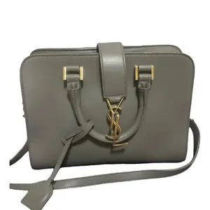Pre-owned Yves Saint Laurent leather crossbody Grey