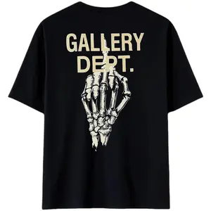 [100% Cotton]Skeleton Hand Gallery Dept. Print T-Shirt: Summer, Short Sleeve T-Shirt Streetwear Casual