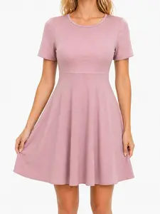 Women's Spring Summer New Elegant Striped Bodycon Dress, French Style Office Commute Casual Wear, Slimming Waist A-Line Skirt, Fashionable and Chic