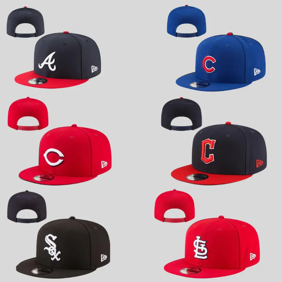 MLB Baseball Hat Collection – Atlanta Braves, Cleveland Guardians, Chicago Cubs, Cincinnati Reds, St. Louis Cardinals, Washington Nationals & Chicago White Sox – Classic Baseball Caps for Men & Women, Sports Fan Hat, Game Day & Everyday Streetwear
