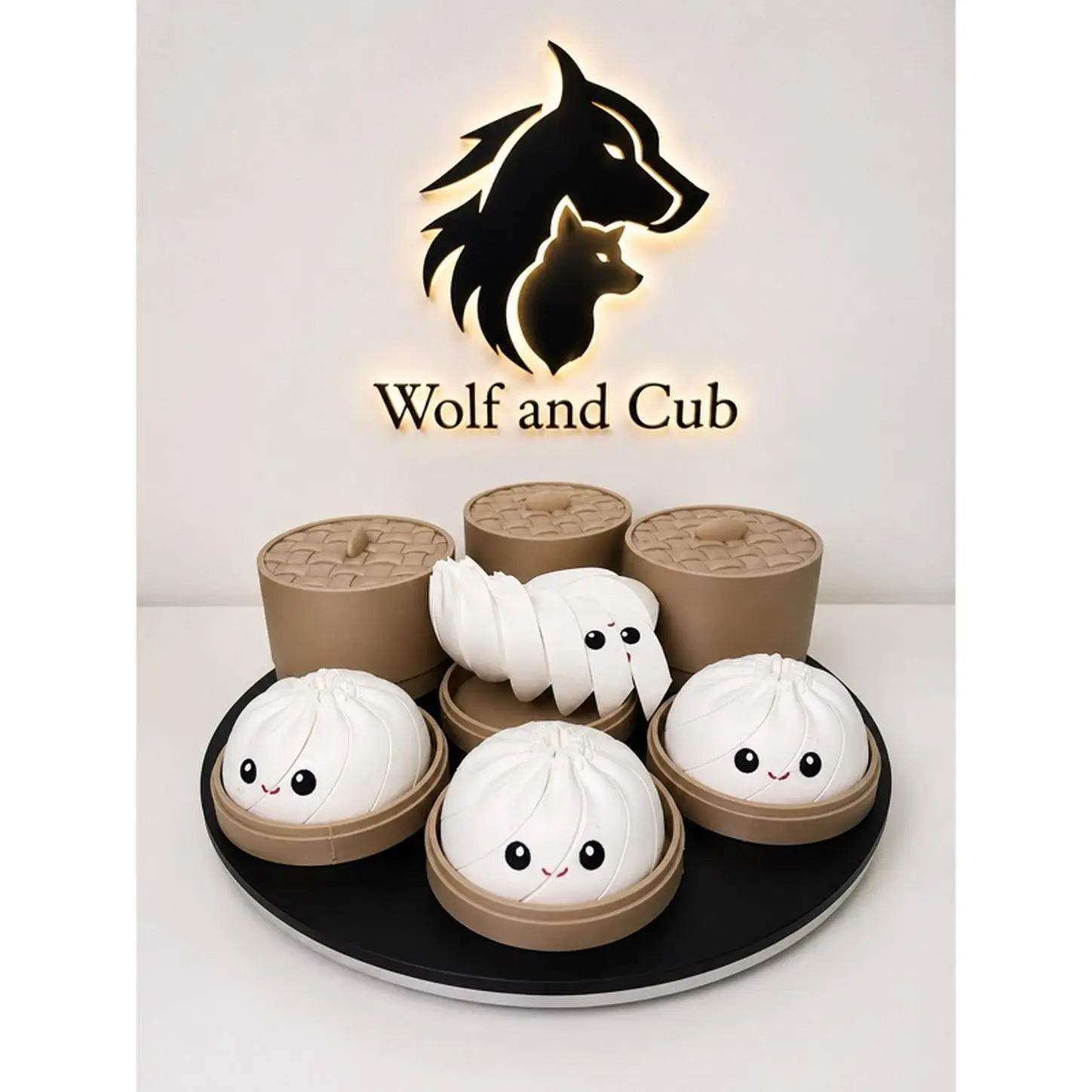 Wolf and Cub Fidget Dumpling - Plastic Stress Relief Toy for Adults and Kids - $14.99