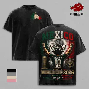 Mexico World Football Tour 2026 Vintage Washed Anime Soccer T Shirt, Retro Futbol Graphic Tee, Oversized Heavyweight Cotton Streetwear, Mexico Football Fan Shirt, Sports Aesthetic Gift Merch Apparel