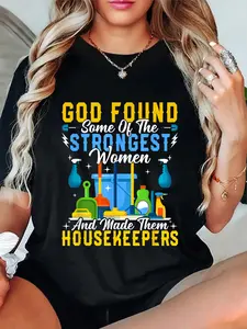 100% Cotton Housekeeping Women Housekeeper Cleaner Cleaning T-Shirt