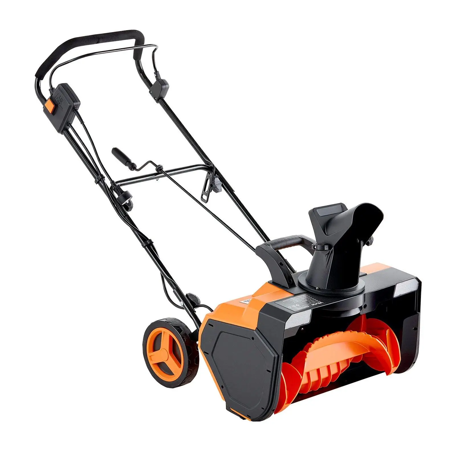 23-Inch 15A Corded Walk-Behind Electric Snow Blower with Walk-Behind Design, Dual LED Lights, 180° Rotating Chute, 25FT Throwing Distance, 12" Clearing Depth for Driveway, Sidewalk