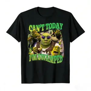 Can't Today I'm Swamped Shirt, Shrek Funny Trending Shirt _Trending Tee, Shrek Face Meme Shirt Classic Cotton Breathable Clothes