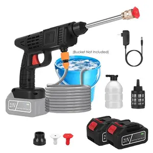 Portable Electric Power  High  Water Sprayer 435PSI Car  Cleaner with 6-in-1 Nozzle Foam Bottle Filter 15 Washer Pressure Multi-Function Cordless