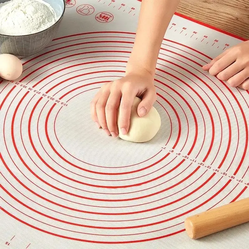 Silicone Table Mat for Kneading Dough, 1 Count Non-slip Non-stick Kneading Mat, Baking Mat for Pizza Making, Kitchen Baking Utensils, Baking Tools