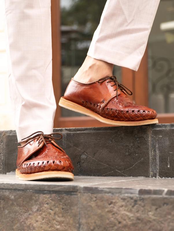 Lace up Mexican Huarache. Leather Solid Color Shoes. Men’s Mexican Traditional Shoes. Fathers Day