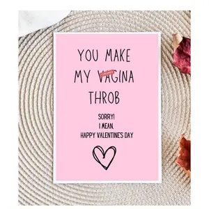 Raunchy Valentines Card for Husband - Funny Valentine's Card for Boyfriend, 4.25 x 5.5 Inches, Includes Matching Envelope, White with Red Text