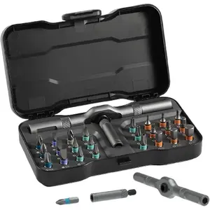 24-in-1 Ratchet Screwdriver Set, Magnetic Precision Bits with Detachable Handle & Case, Multi-Purpose Mini Screwdriver Kit for DIY, Electronics, Watch & Home Repair