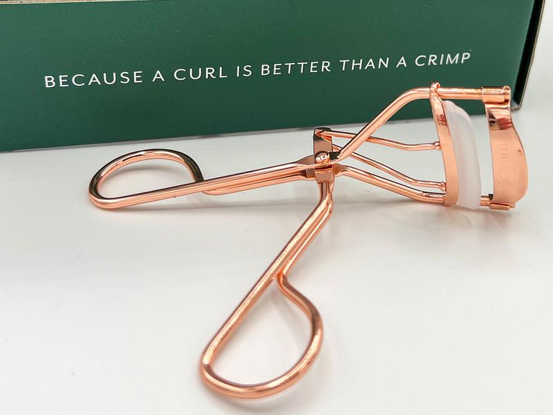 The C Curl Eyelash Curler - Patented C Curling SWOOP Design for Natural Curls - Includes Replacement Pad for Durability - Perfect for Makeup Enthusiasts & Professionals - White