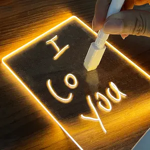 Creative Note Board Creative Led Night Light USB Message Board for Girls with Pen Gift for Any Occasion, Ideal for Home Use
