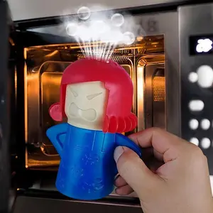 Angry Mom Design Microwave Cleaner, 1 Count Heated Steam Oil Cleaner, Microwave Cleaning Supplies, Oven Steaming Box Cleaning Tool Kitchen Utensils Vented