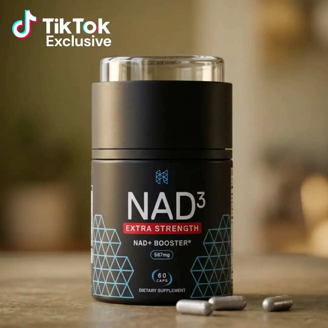 HPN NAD3 Extra Strength Natural Dietary Supplement Capsules - 60 Count, 1-Month Supply - Cellular Energy, Limitless Energy, Brain Health Support, Memory Boost - 3rd-Party Tested for Fitness Recovery, Cognitive Abilities