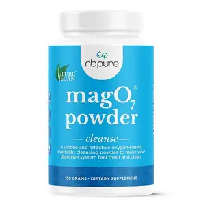 nbpure MagO7 - Natural Colon Cleanse & Detox | Occasional Constipation Relief, Stool Softening, & Bloating Support for Men & Women | Ozonated Magnesium Oxide, 90 Capsules