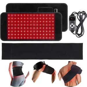 Red-Light Pad for Waist Shoulder Knee, USB Plug-in Wearable Design with Timer Function, 660nm & 850nm Light Body Wrap, Heated Wrap