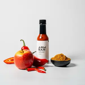 Arm Bar Tapped Original Hot Sauce 5 oz - Jalapeño, Thai Chilis, Curry & Fuji Apples - Spicy Jiu-Jitsu Hot Sauce with Umami Flavor - Dip
