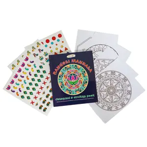 Rangoli Mandala Coloring & Sticker Book