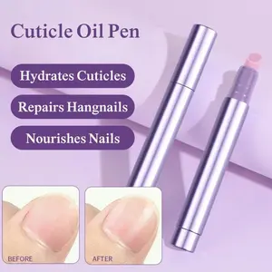 Cuticle Oil Pen 3-in-1 Nail Care Pen with Precision Tip, Portable Nail Treatment, 4 Plant Oils, Deep Moisturizing for Dry Cuticles, Strengthens Nails, Reduces Breakage & Adds Shine