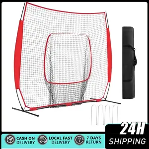 7×7FT Baseball net, Baseball&Softball Practice net with Sturdy Bow Frame and Stable Base,Portable Practice net for All Ages and All Skilled Levels 7 ft x 7 ft Baseball & Softball Practice Net with Bow Frame, Carry Bag & Strike Zone Target
