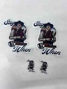 Doc Holliday Say When Sticker, Western Cowboy Movie Quote Vinyl Decal for Laptop, Water Bottle, Car, Funny Retro Cowboy Decor, Durable Sticker Gift for Men & Movie Fans, Laptop Water Bottle Decal Sticker