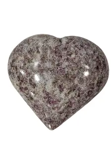 Ruby Feldspar Crystal Heart 2.1 Inch