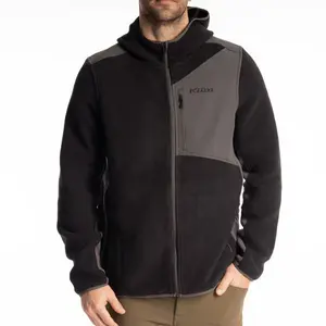 KLIM TETON CREST FLEECE HOODED JACKET - BLACK - ASPHALT