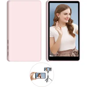 CP5 Magnetic Phone Vlog Touch Screen Selfie Monitor,5" FHD 1080P Wireless Recording,Phone Rear Camera for Selfie Vlog Live Stream TikTok, Compatible with iPhone/Android-Tiffany Bluer Case Bluetooth Connection