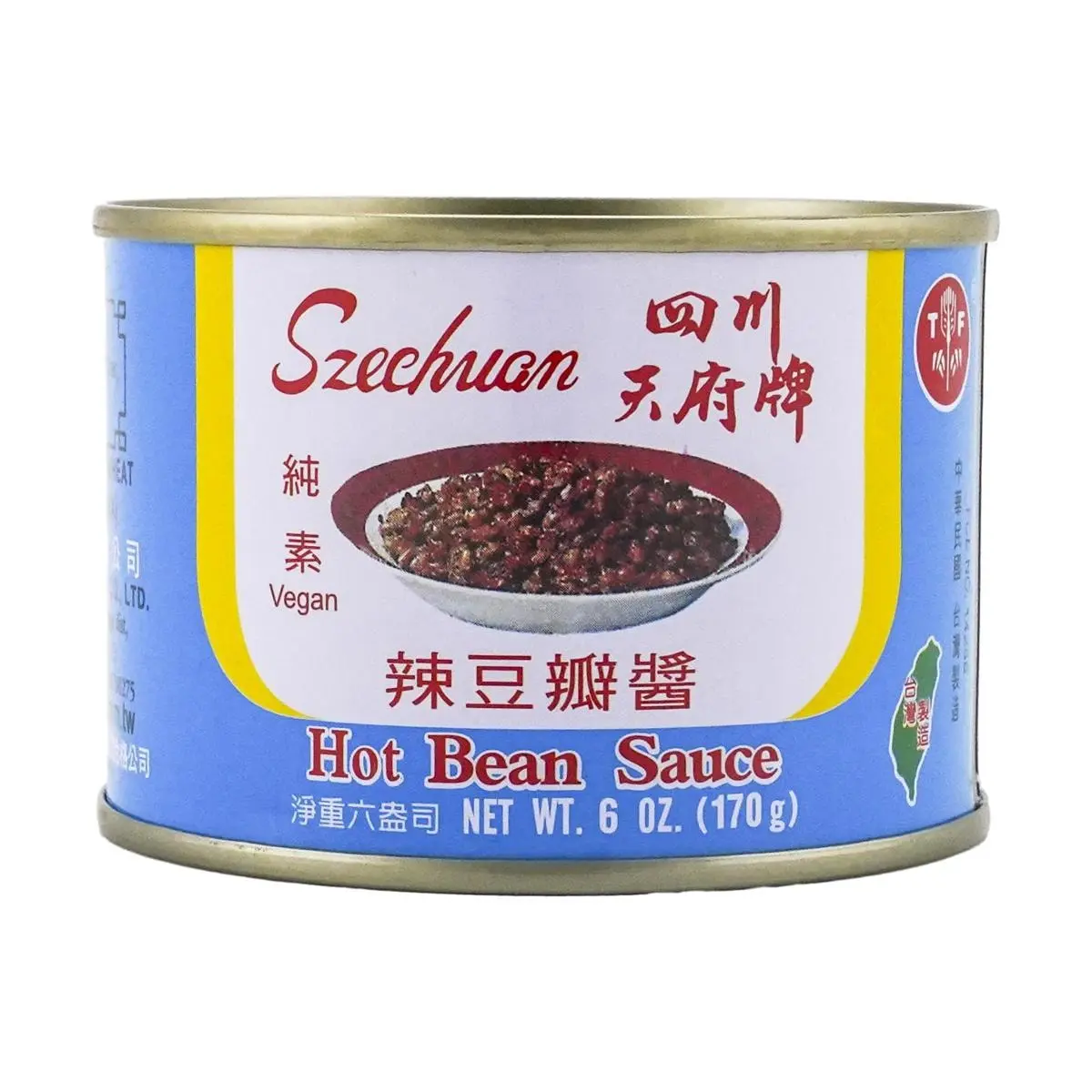 TIEN FU Taiwan Brand Spicy Bean Paste, Pure Vegan, 170g - Authentic Taiwanese Fermented Chili Bean Sauce for Cooking & Dipping