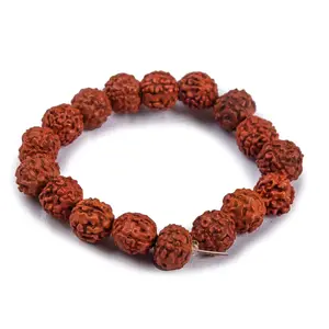 Radiate With Sacred Elegance | 5 Mukhi Rudraksha Bracelet | Spiritual Harmony & Balance | Yoga & Meditation Accessory | Unisex Spiritual Gift