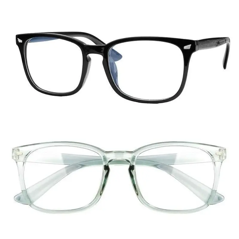 Trendy Casual Blue Light Blocking Eyeglasses - Retro Square Full-Rim, Lightweight Reinforced Plastic Casual Sports Eyewear for Office & Outdoors, Daily Fashion Accessory, Trendy Casual Eyeglasses