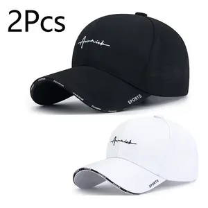 Set of 2 Custom Embroidered Duck Bill Caps, Breathable Sports Baseball Hats for Men And Women