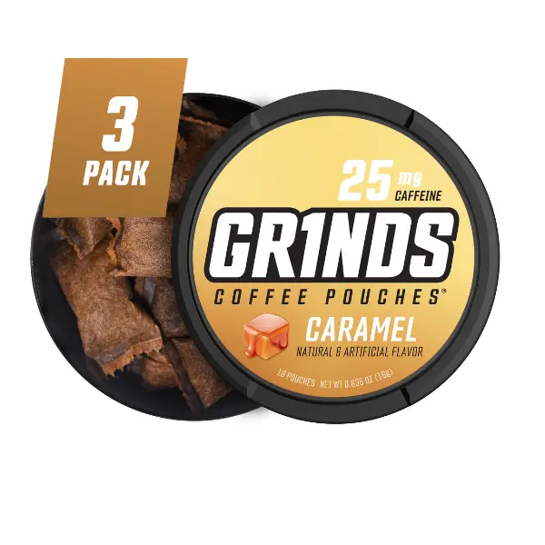 Grinds Coffee Pouches - Caramel (Pack of 3) Grinds Coffee Pouches - Caramel (Pack of 3)